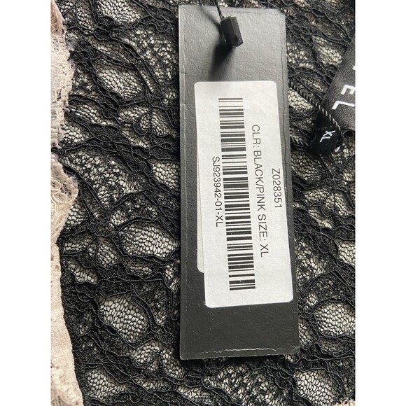 Womens Sheer Lace Bell Sleeve Top Size XL Black Romantic Goth Dark Coquette Y2K - Picture 6 of 13